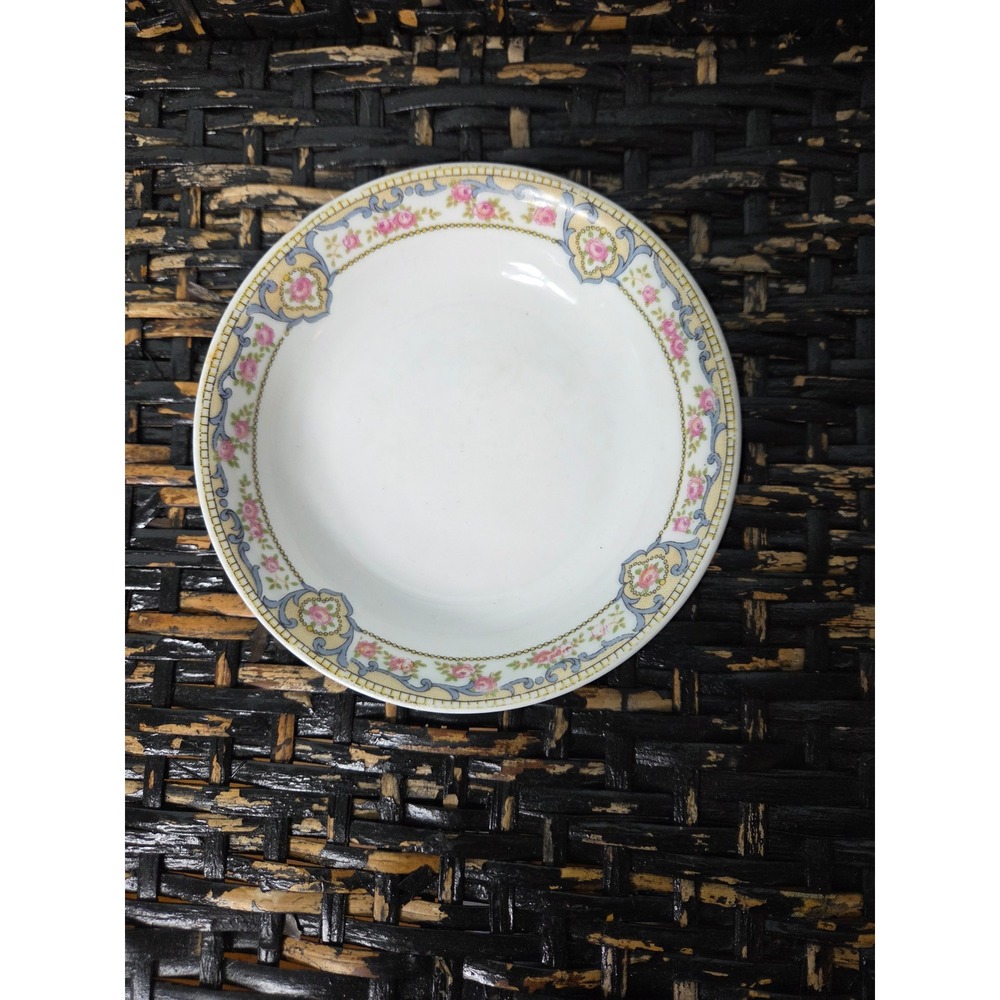 Vintage Noritake Nippon Portland Small Bowl Pink Rose Floral Gold Trim 5.5"